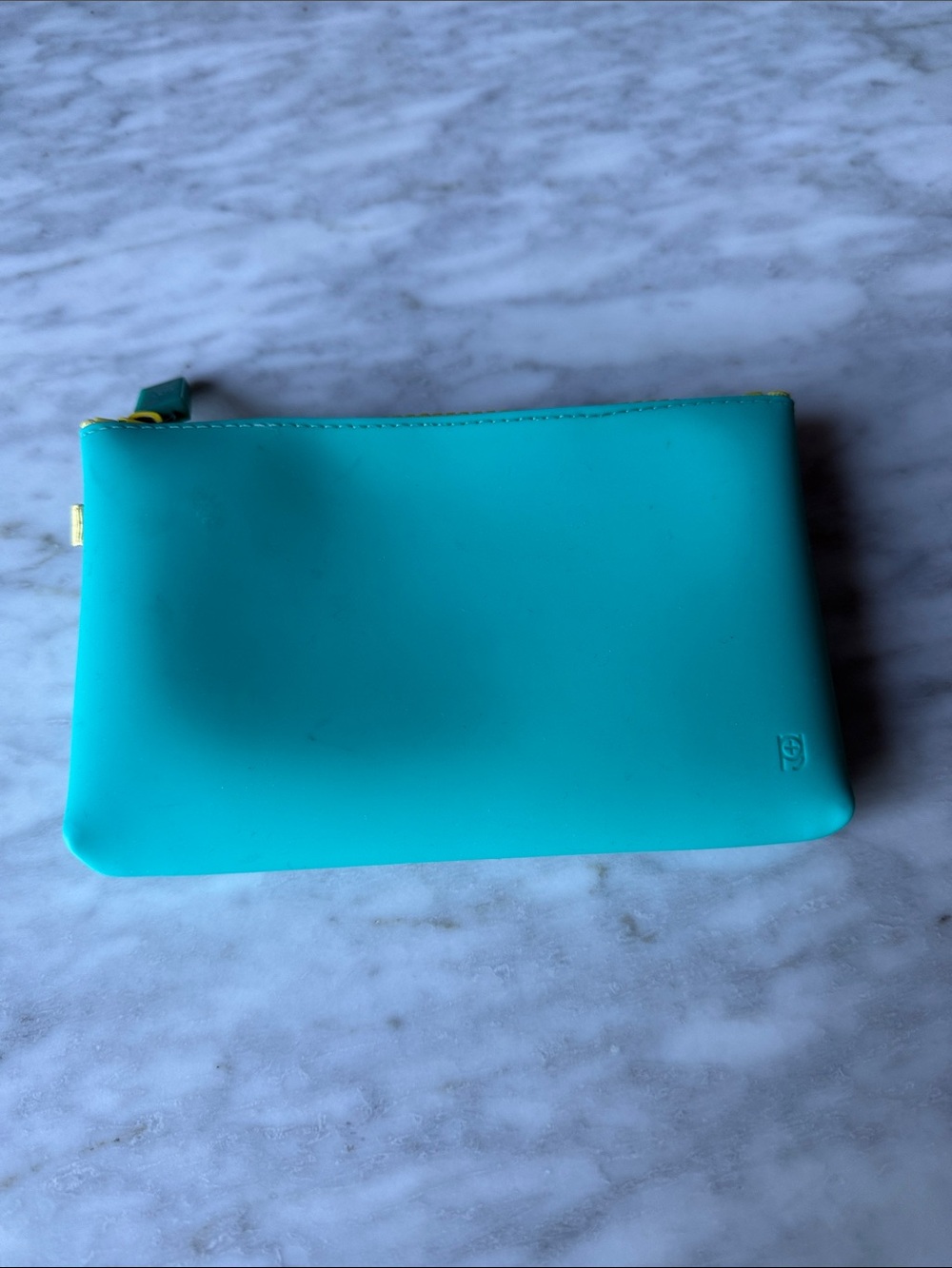P+ G design rubber Turquoise Silicone Zip Pouch